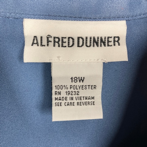 Alfred Dunner Jacket Women 18W Butterfly Embroidered Blue Button Up Grandma - Picture 6 of 10